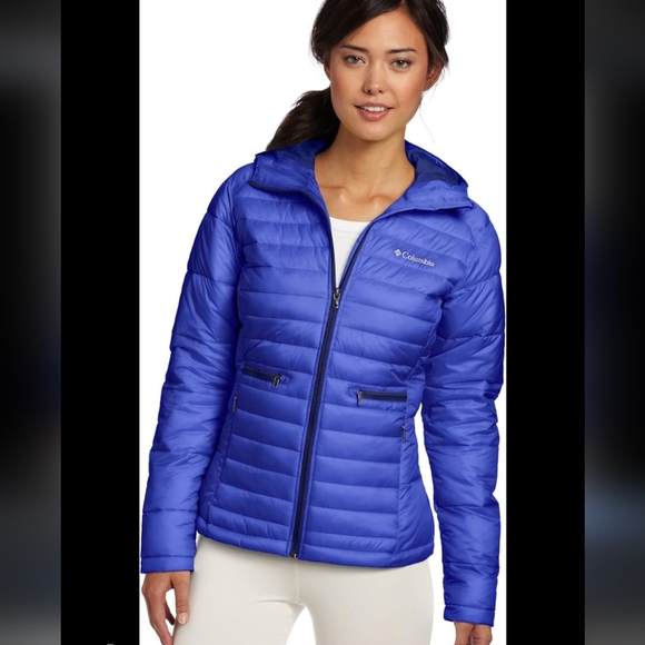 Columbia women size Med Powder Pillow Hybrid Jacket in purple - Picture 13 of 15